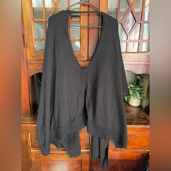 Lululemon Black Wrap Sweater Open Front Cozy Cardigan Cover Up One Size - Picture 3 of 6